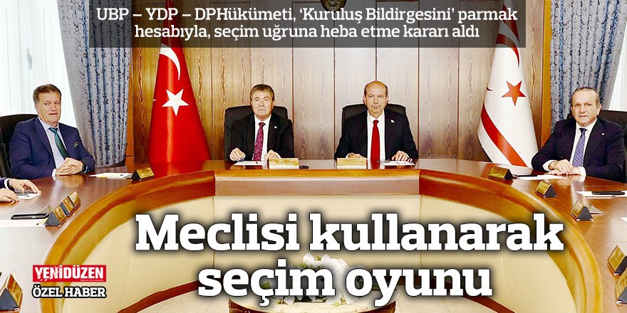 Meclisi kullanarak seçim oyunu