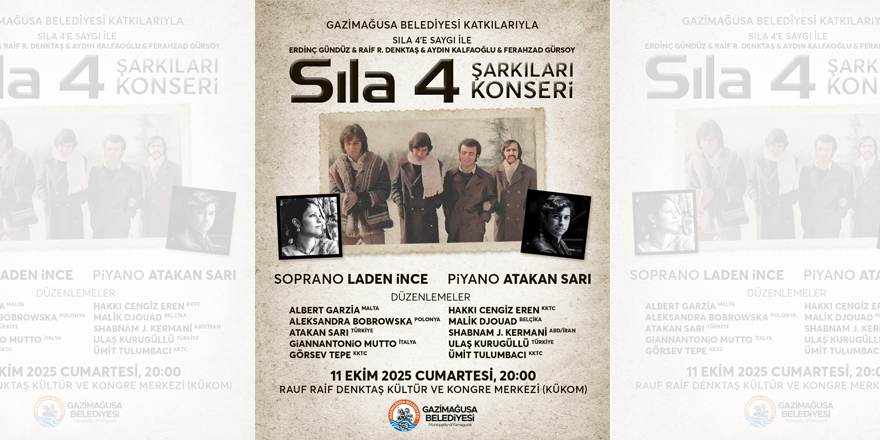 Sıla 4 şarkıları cumartesi Gazimağusa'da sanatseverlerle buluşuyor