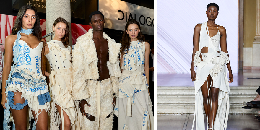 Kıbrıslı genç modacı İlkan Koral, “A Summer Feast in Lapithos” koleksiyonunu Milano Moda Haftası’nda sundu