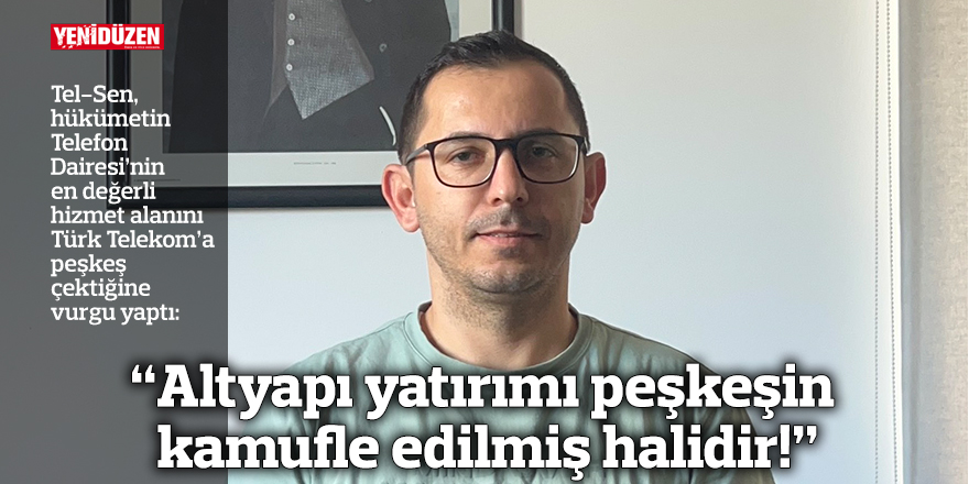 “Altyapı yatırımı peşkeşin kamufle edilmiş halidir!”