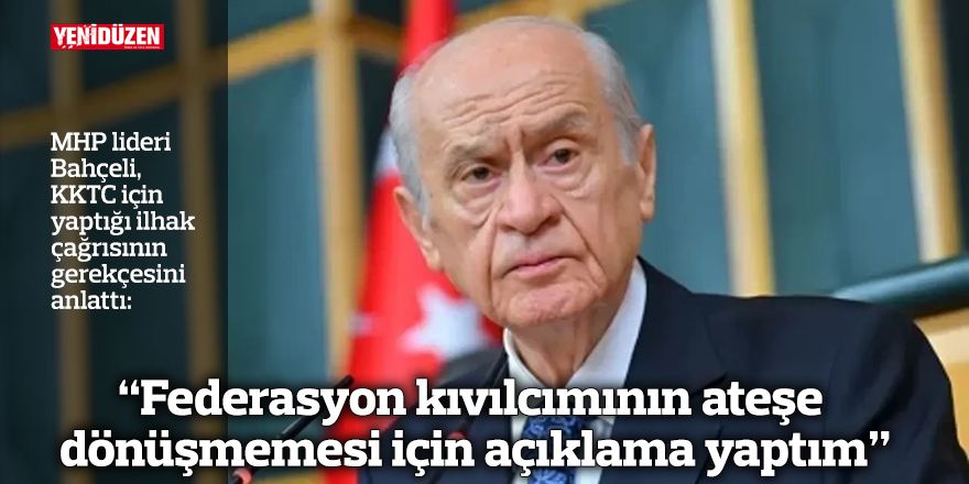 “Federasyon kıvılcımının ateşe dönüşmemesi için açıklama yaptım”