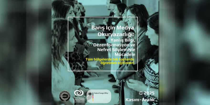 “Barış için Medya Okuryazarlığı: Yanlış Bilgi, Dezenformasyon ve Nefret Söylemiyle Mücadele” atölye çalışması düzenlenecek