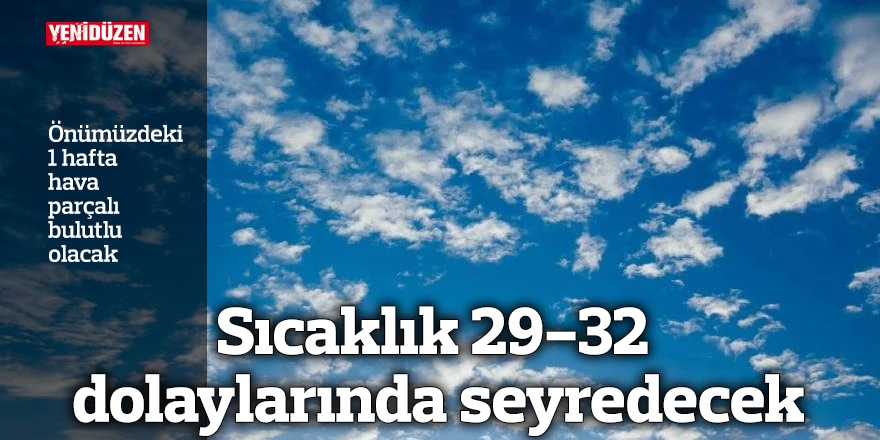 Sıcaklık 29-32 dolaylarında seyredecek