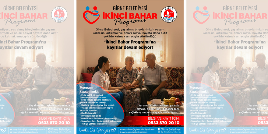 Girne Belediyesi ‘İkinci Bahar Programı’ kayıtları devam ediyor