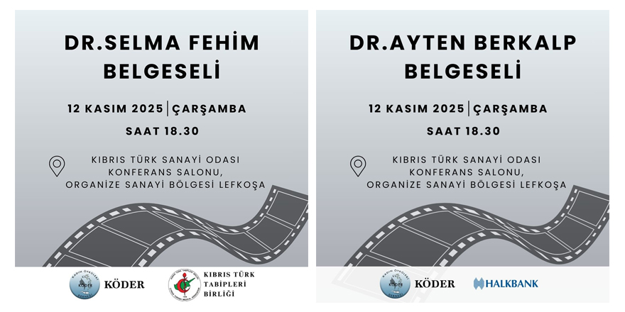 Dr. Berkalp ve Dr. Fehim’in belgeselleri yarın akşam gösterilecek