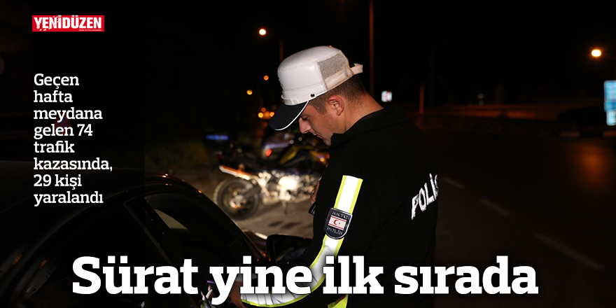 Bir haftada 74 trafik kazası, 29 yaralı