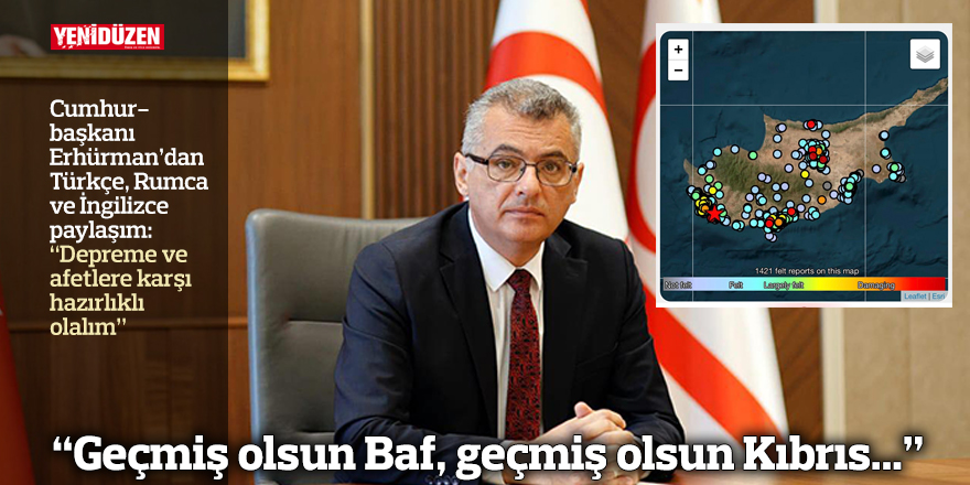 "Geçmiş olsun Baf, geçmiş olsun Kıbrıs..."