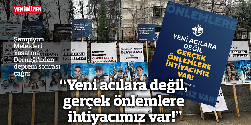 “Yeni acılara değil, gerçek önlemlere ihtiyacımız var”