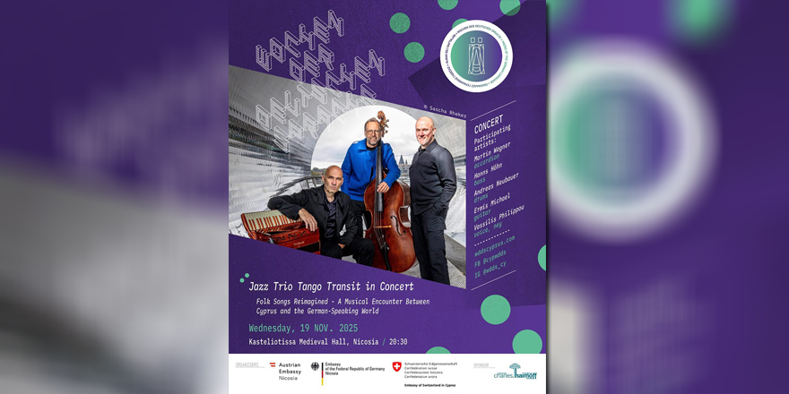 Ünlü Alman Caz Triosu Tango Transit yeniden tasarladıkları Halk Şarkıları’nı Kıbrıs'ta müzikseverlere sunacak