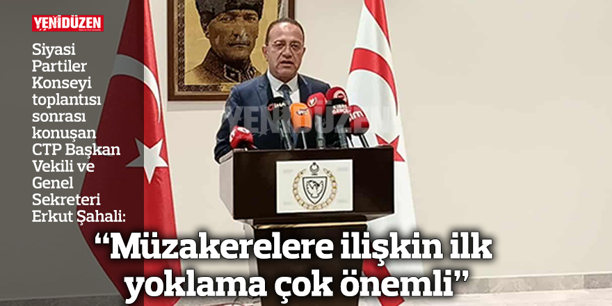 Şahali: Müzakerelere ilişkin ilk yoklama çok önemli