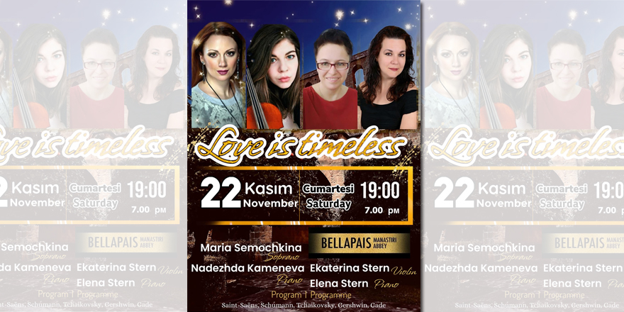 Bellapais Manastısı’nda 22 Kasım'da Aşkın Sınırsızlığı üzerine şarkılar