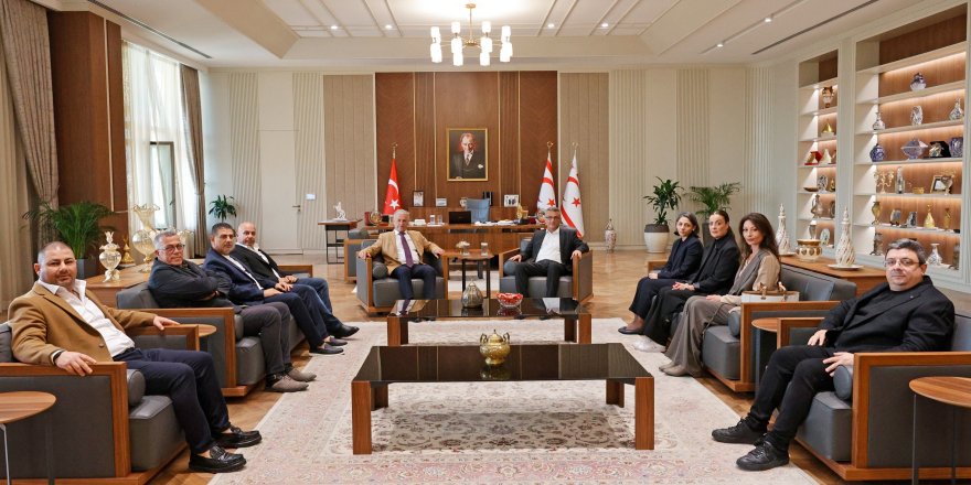 Cumhurbaşkanı Tufan Erhürman, Müteahhitler Birliği’ni kabul etti