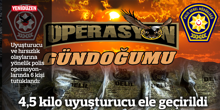 4,5 kilo uyuşturucu ele geçirildi