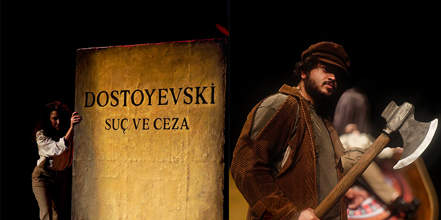 Girne Belediyesi Oda Tiyatrosu'nun yeni oyunu ‘Raskolnikov” prömiyerini yaptı