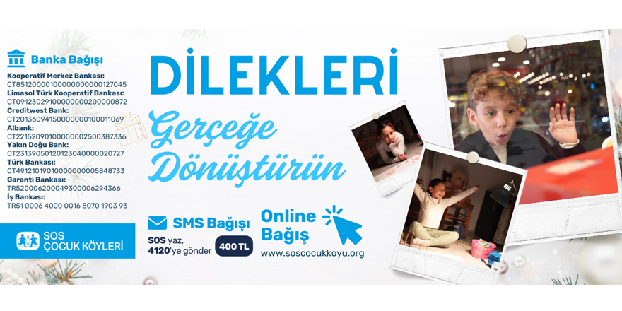 SOS Çocukköyü Derneği’nden yeni yıl için bağış kampanyası