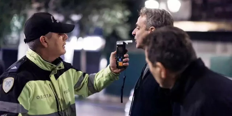 Mitsotakis polis uygulamasına takıldı