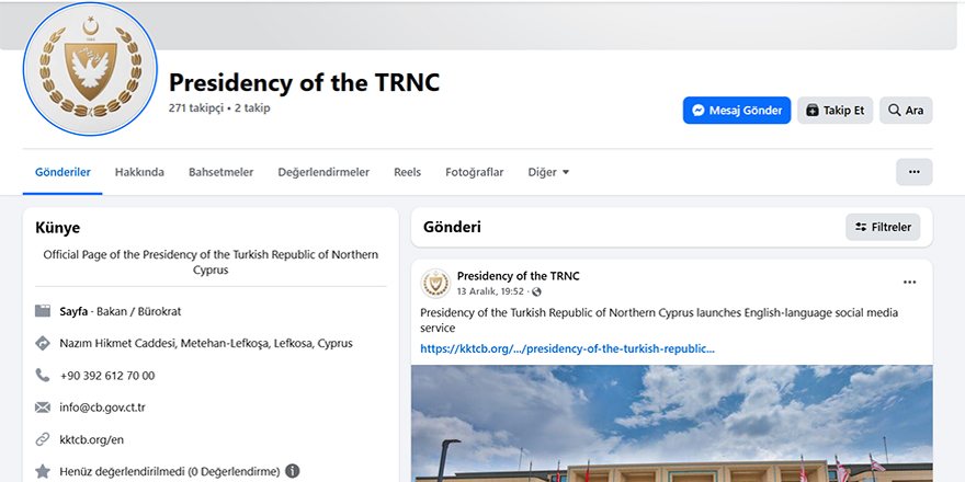 Cumhurbaşkanlığı’nın İngilizce sosyal medya hesapları devrede…