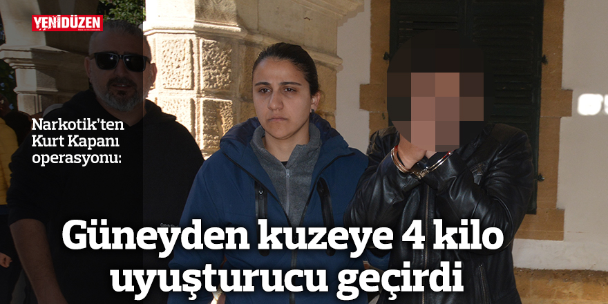 Güneyden kuzeye 4 kilo uyuşturucu geçirdi