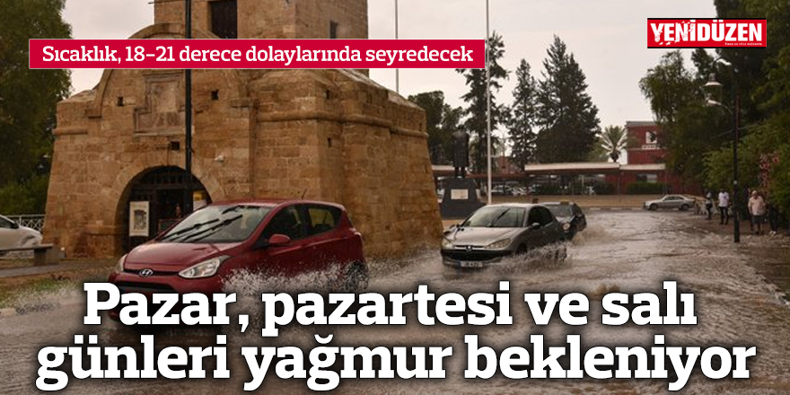 Pazar, pazartesi ve salı günleri yağmur bekleniyor