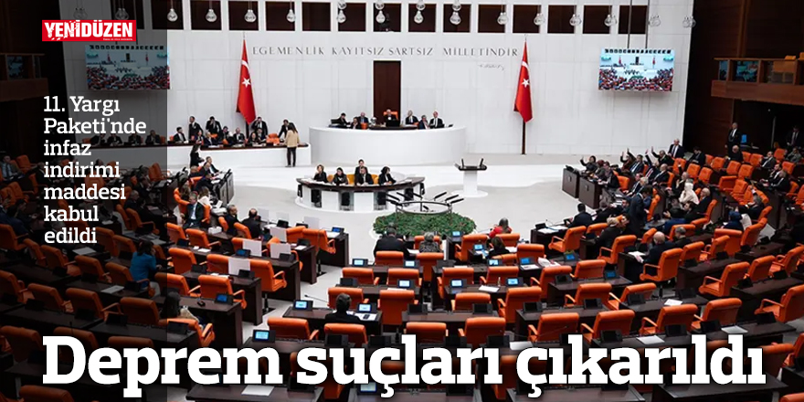 Deprem suçları çıkarıldı