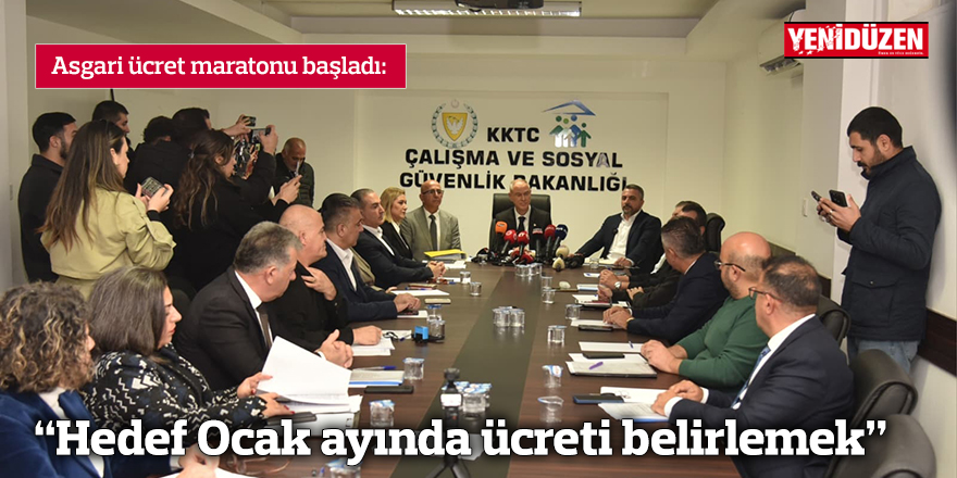 "Hedef Ocak ayında ücreti belirlemek"
