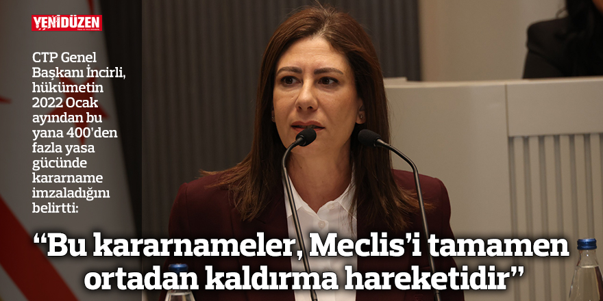 “Bu kararnameler, Meclis’i tamamen ortadan kaldırma hareketidir”