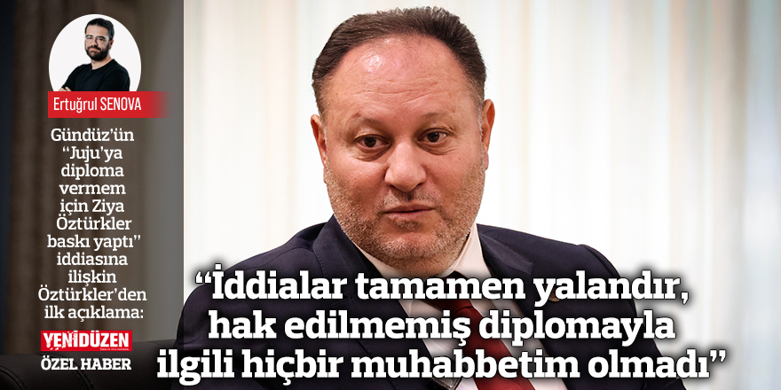 “İddialar tamamen yalandır, hak edilmemiş diplomayla ilgili hiçbir muhabbetim olmadı”