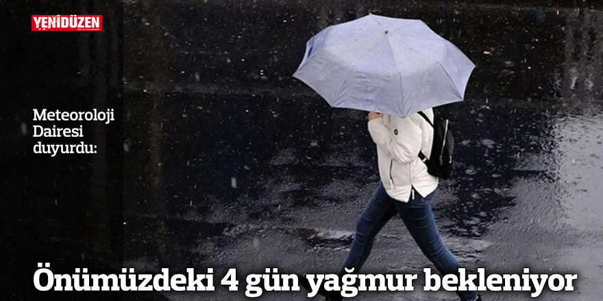 Hava yarından itibaren dört gün yağmurlu olacak