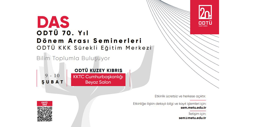 ODTÜ’den, “Bilim Toplumla Buluşuyor” başlıklı dönem arası seminerleri