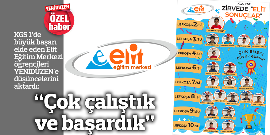 “Çok çalıştık ve başardık”