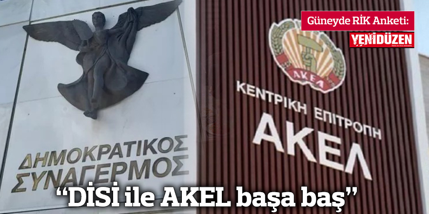 Güneyde RİK Anketi:  “DİSİ ile AKEL başa baş”