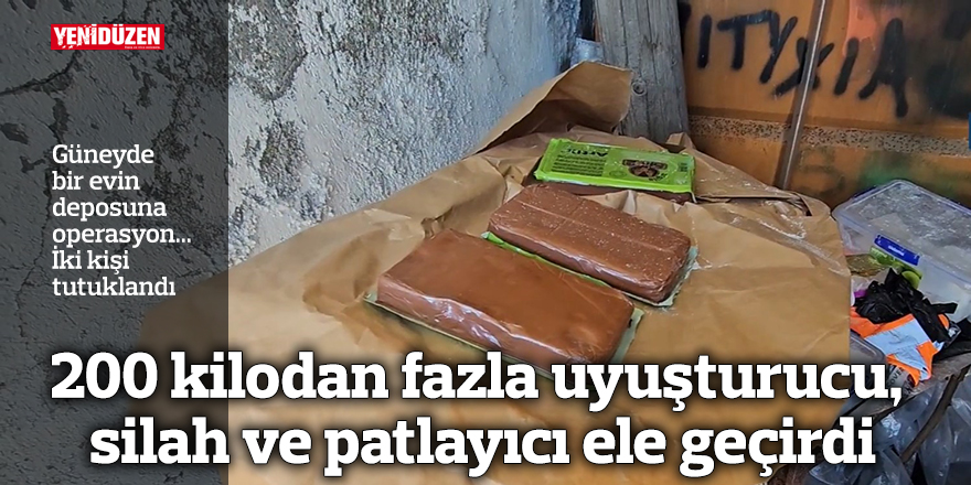 Kıbrıs Rum polisi 200 kilodan fazla uyuşturucu, silah ve patlayıcı ele geçirdi