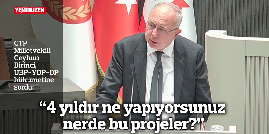 “4 yıldır ne yapıyorsunuz nerde bu projeler?”