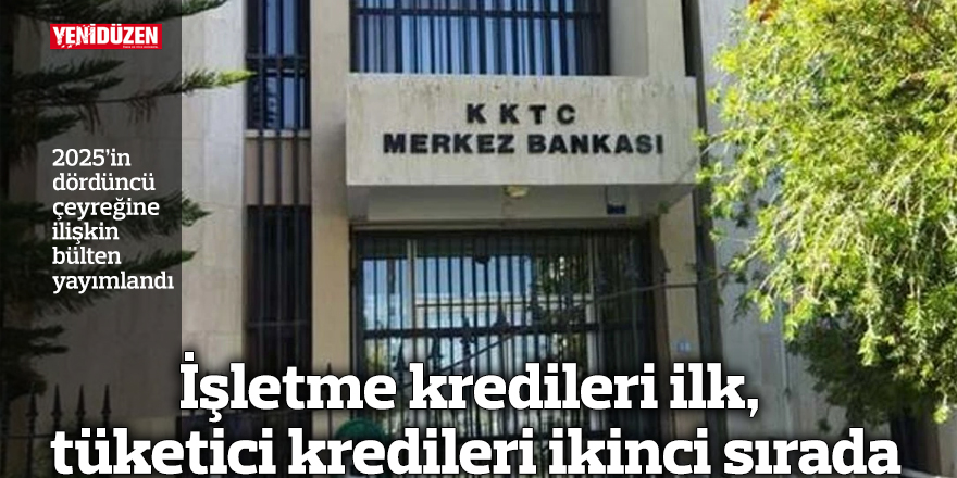 İşletme kredileri ilk, tüketici kredileri ikinci sırada