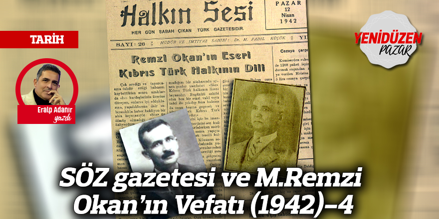 SÖZ gazetesi ve M.Remzi Okan’ın Vefatı (1942)-4