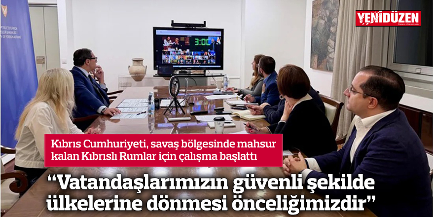 Kıbrıs Cumhuriyeti, savaş bölgesinde mahsur kalan Kıbrıslı Rumlar için çalışma başlattı