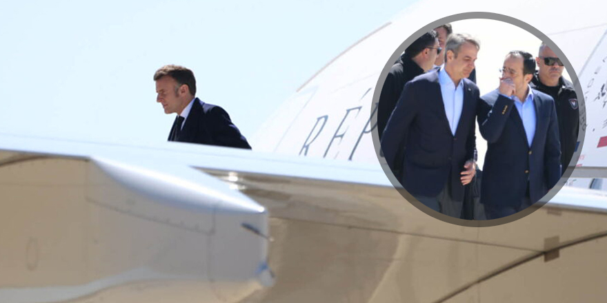 Macron ve Mitsotakis Kıbrıs'ta