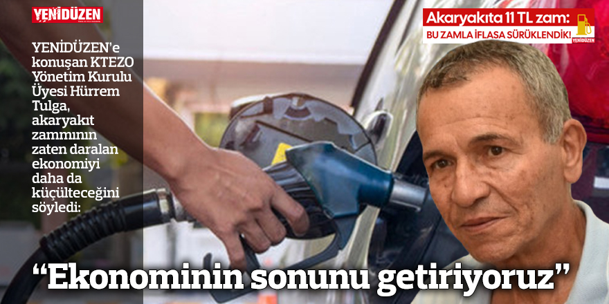 “Ekonominin sonunu getiriyoruz”