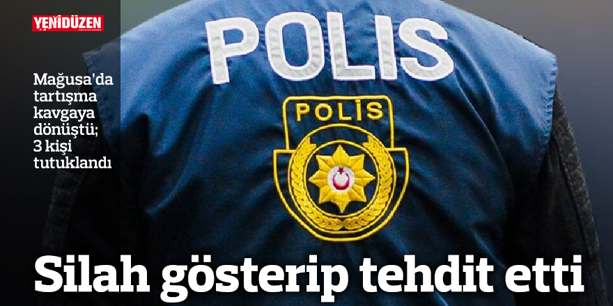 Silah gösterip tehdit etti