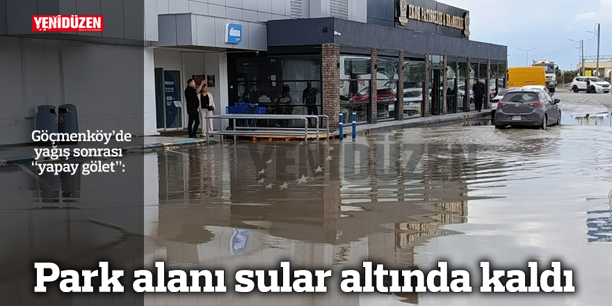 Park alanı sular altında kaldı