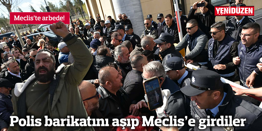 "Direne direne kazanacağız" sloganı atan eylemciler polis barikatını aşarak Meclis'e girdi
