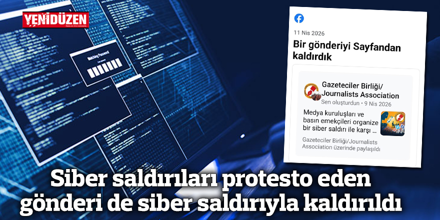 Siber saldırıları protesto eden gönderi de siber saldırıyla kaldırıldı