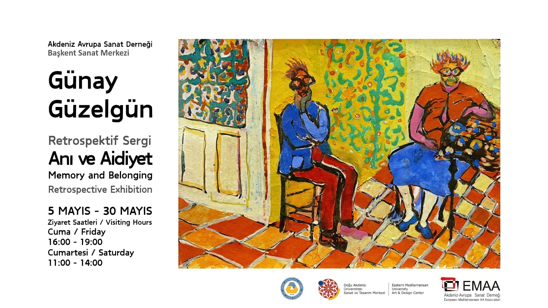 Günay Güzelgün’ün “Anı ve Aidiyet/Memory and Belonging” sergisi EMAA’da açılıyor