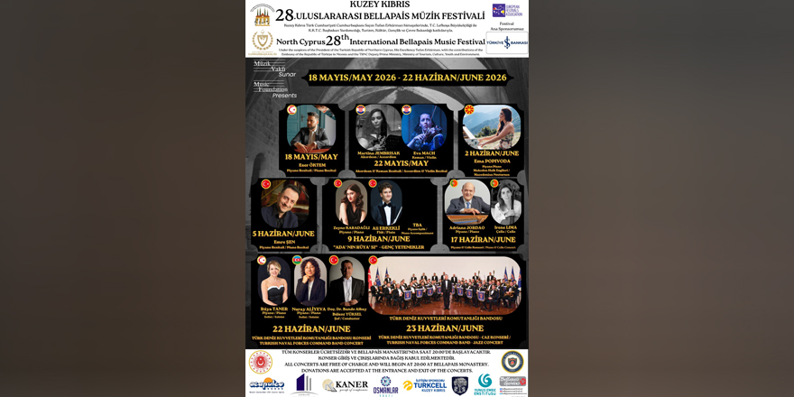 Uluslararası Bellapais Müzik Festivali, 18 Mayıs’ta Eser Öktem’in resitaliyle start veriyor