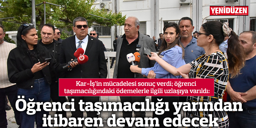 Öğrenci taşımacılığı yarından itibaren devam edecek