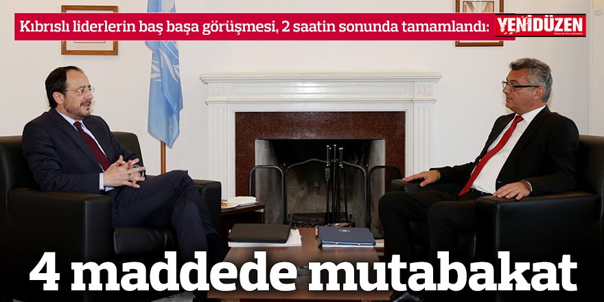4 maddede mutabakat