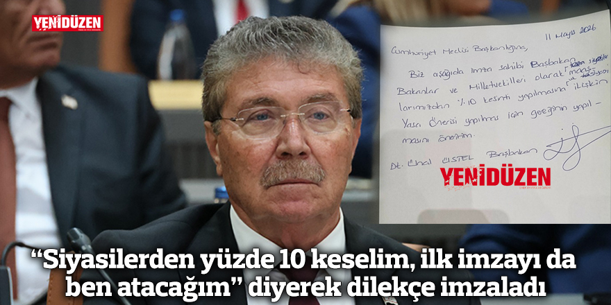 “Siyasilerden yüzde 10 keselim, ilk imzayı da ben atacağım” diyerek dilekçe imzaladı