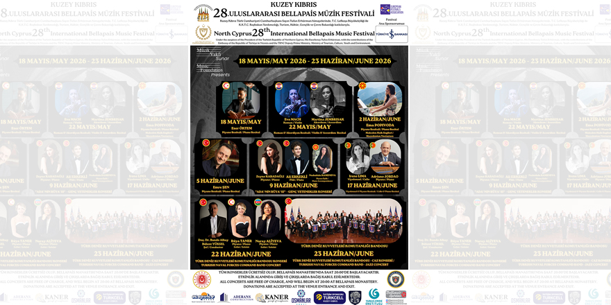 Kuzey Kıbrıs Uluslararası Bellapais Müzik Festivali pazartesi günü başlıyor