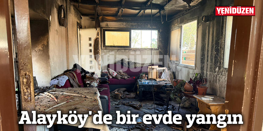 Alayköy'de bir evde yangın