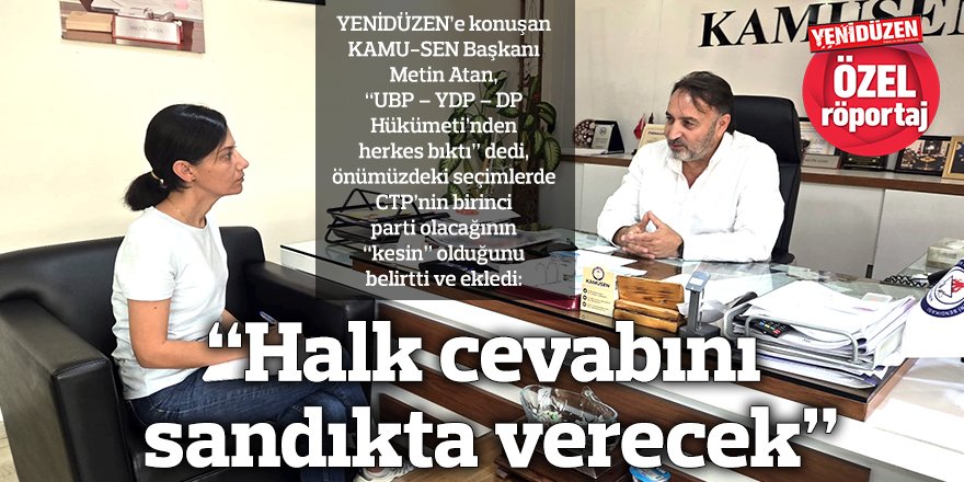 “Halk cevabını sandıkta verecek”